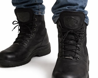 Harley-Davidson FXRG 98009 Boots Mens 9 Black Leather Steel Toe Gore-Tex Riding