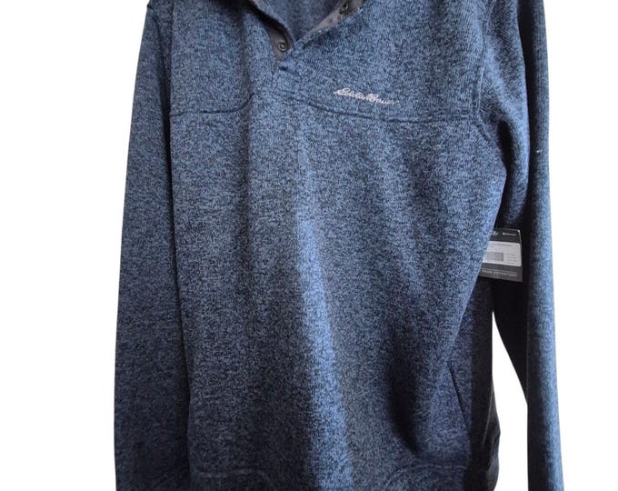 Eddie Bauer Men's Radiator Fleece NWT Size Large Style 0242 Blue Speckled Gorp
