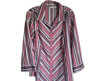 Vintage CATO Women’s Top Size 22/24W - Colorful Retro Bell Sleeve Y2K Style