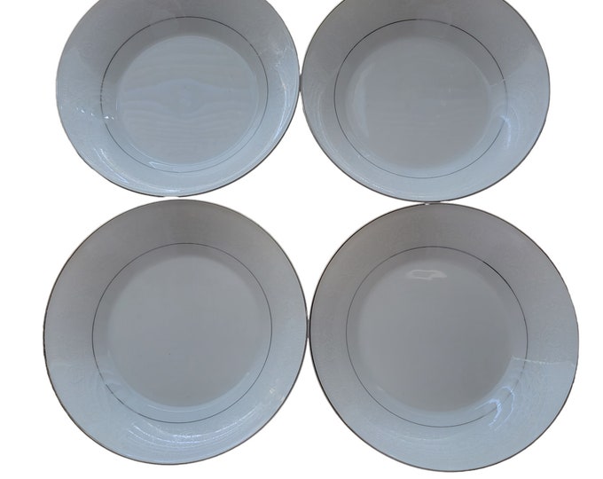 Lace Bouquet Salem China Company Fine China Etched Bowls Platinum Trim set of 4