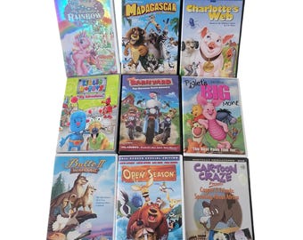 Kids Animal Movie DVD Lot: 9 Films, Includes Charlotte's Web