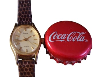 Women's Pulsar Quartz Watch, Gold-Tone Elegance with New Battery Installed Ready