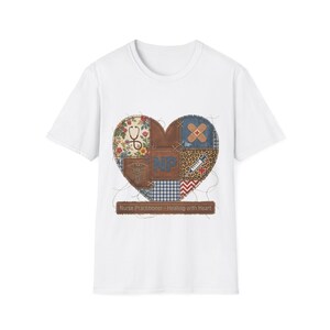 Nurse Practitioner Patchwork Heart T-Shirt | NP Care Top