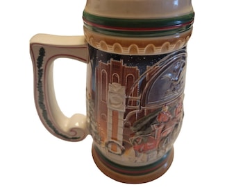 Collectible Vintage Budweiser Beer Mugs and Steins - Festive Home Decor - Home for the Holidays 1997 Clydesdale Scenes