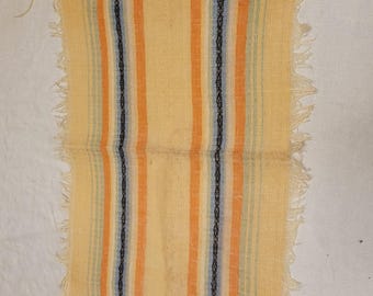 Vintage MCM Southwest Mexican Tablecloth Woven 2 Matching Napkins Fine Quality