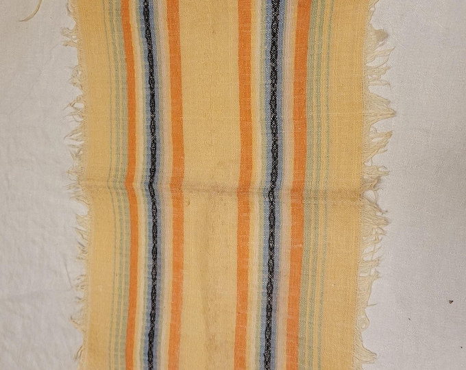 Vintage MCM Southwest Mexican Tablecloth Woven 2 Matching Napkins Fine Quality