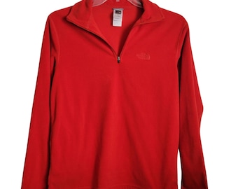 Vintage Y2K North Face TKA 100 Red Fleece Pullover - Men's Small