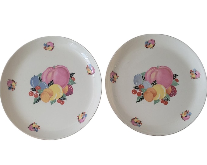 Vintage 30s Country Gentleman by Cavitt Shaw WS George Dinner Plates Set of 2