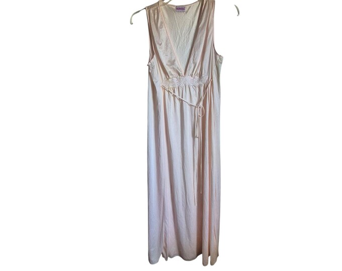 Heiress Ladies Nightgown Size M Semi Sheer Maxi Baby doll Empire Waist Vintage