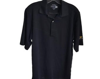 Jack Nicklaus Men's Golf Shirt Size Small Black Name and Bear on Sleeve