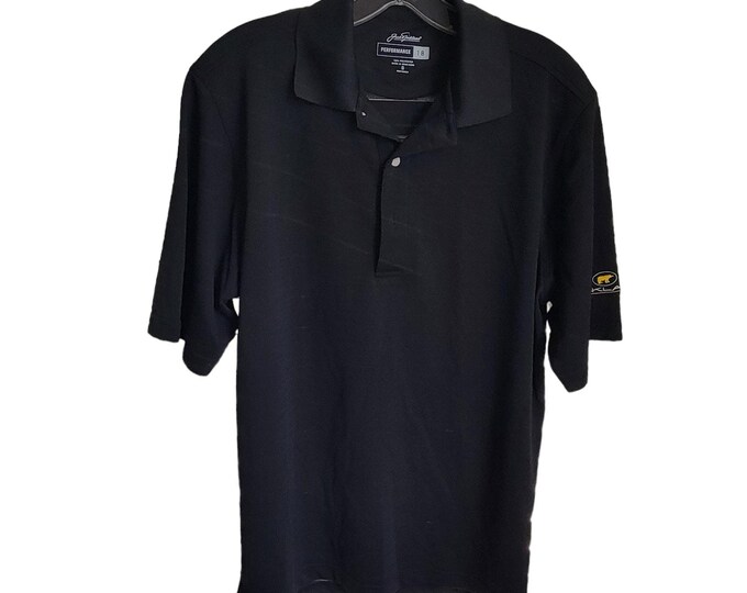 Jack Nicklaus Men's Golf Shirt Size Small Black Name and Bear on Sleeve