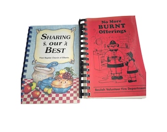 2 Community cookbooks Vintage Family recipes Heritage Regional Cuisine Southern