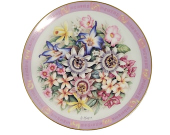 Danbury Mint Flowers of Brazil Plate: Signed Collectible Plate