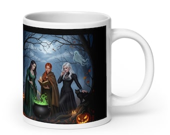 Witches Halloween Coffee Mug: Spooky Fall Decor, Gift for Witch Lovers