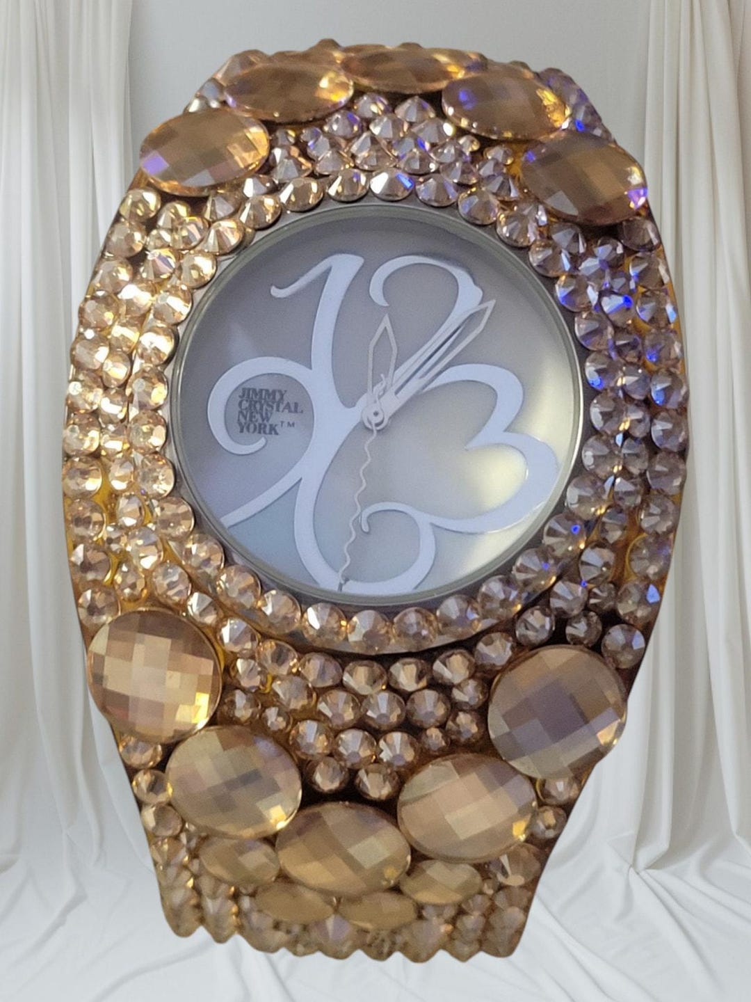 Jimmy Crystal Cuff Watch: Vintage Art Deco Swarovski Boho  display picture 2
