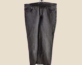Madewell Straight Leg Jeans Women 31P Black Lunar Wash Denim High Rise Casual