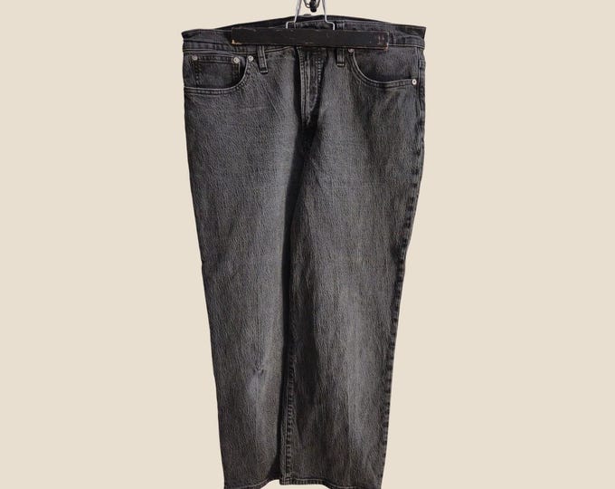 Madewell Straight Leg Jeans Women 31P Black Lunar Wash Denim High Rise Casual
