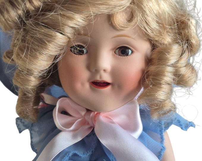 Danbury Mint Shirley Temple “Southern Belle” Porcelain Doll – Box, Tag Excellent