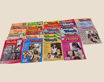 Hands Craft Magazine Vintage 80s Canadian Crafts Unisex OS Multicolor DIY Lot 27