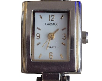 Timex Carriage Women's quartz watch New Battery 6-inch bracelet Tank Styled