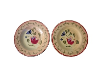 Italian Decor - Retired Pfaltzgraff Napoli Ceramic Salad Plates, Hand Painted in Mediterranean Style