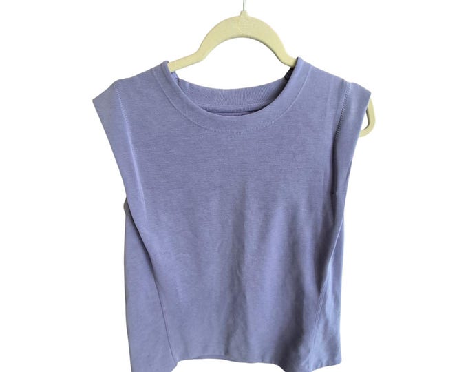 Athleta Seasoft Activewear Tank Top M Lavender Silky Soft Sweatshirt Stylish