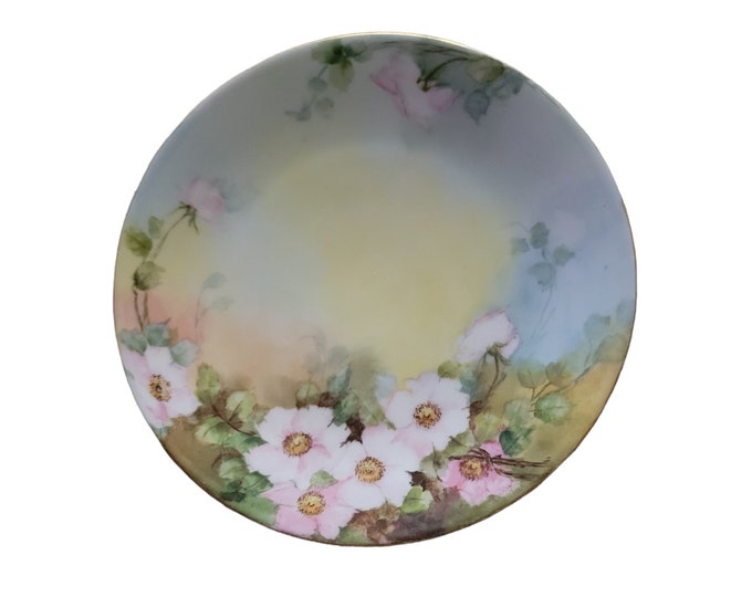Stunning Antique French Limoges Plate - Collectible Tressemann & Vogt Floral Marked Dish