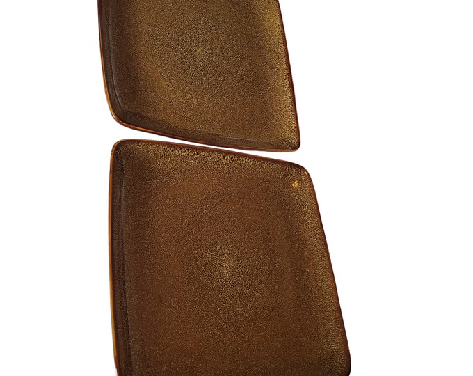 Oneida Horizon Reactive Glaze Brown Heavy Dinner Retire Set 2 Vintage