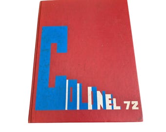 Vintage 1972 Colonial School Yearbook Gillman Mississippi Copiah All Grades