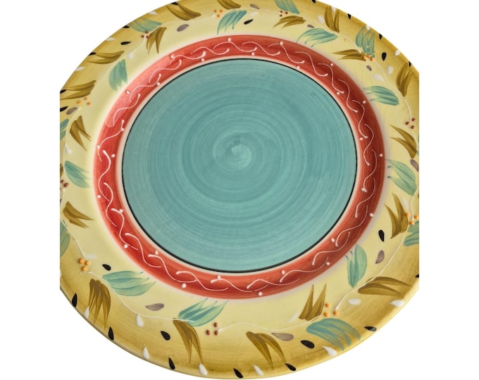 Vtg Rare Y2K Ole by Block Nancy Green Dinner Plate MCM 10.75 Raised