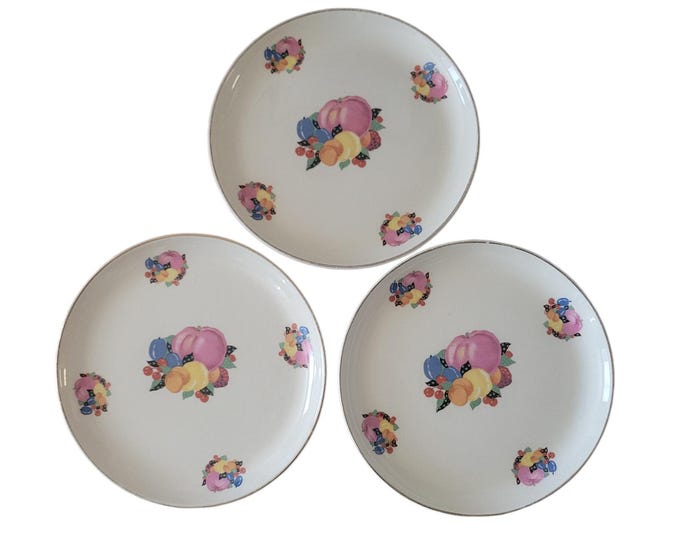 Vintage 30s Country Gentleman by Cavitt Shaw WS George Salad Plates Set of 3