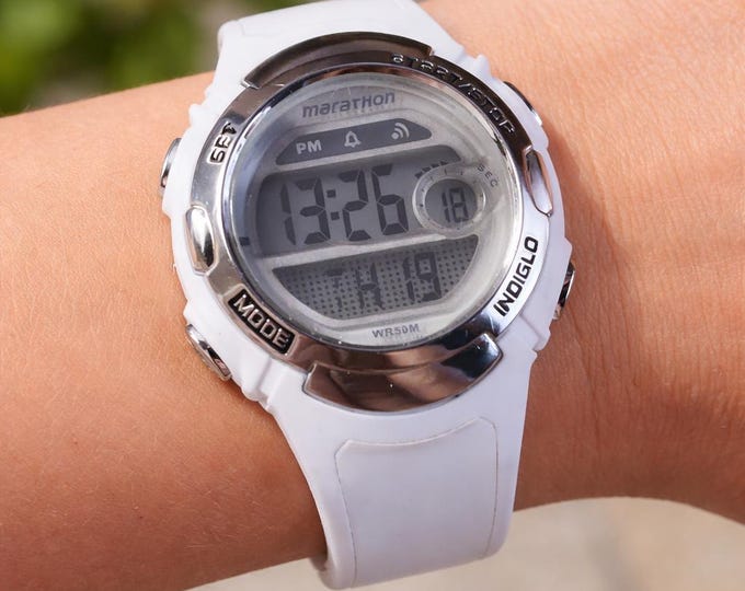 Timex Marathon Womens Digital Watch Day Date Indiglo Alarm Sport New Battery
