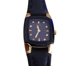 Citizen Eco-Drive Women's Watch Black Dial Stainless Steel Tank Rectangular B023