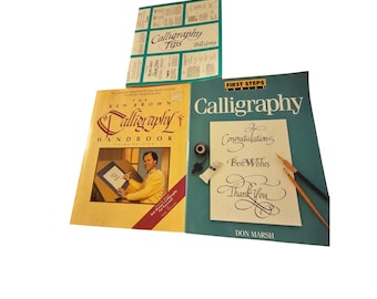 Vintage Calligraphy Books Set: Rare Softcover Writing Guides