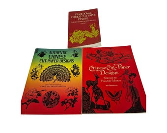 Chinese Cut Paper Designs three separate books All Vintage Crafty Handmade