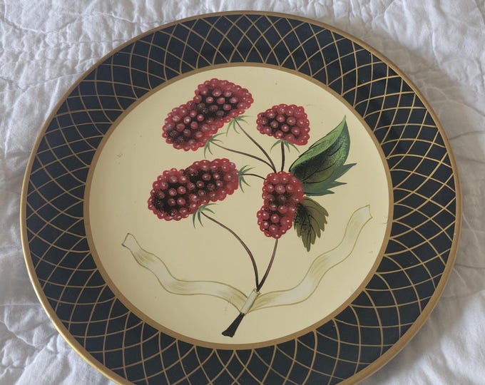 Raymond Waites Decorative Wall Plates Designed for Toro Trading Co Raspberry