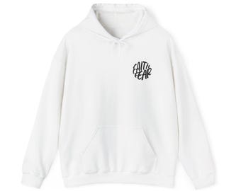 Faith Over Fear Unisex Heavy Blend™ Hooded Sweatshirt, Cozy Streetwear, Everyday Comfort, Inspirational Gift, Unisex Fashion