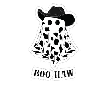 Cowboy Ghost Kiss-Cut Stickers-Fun Halloween Decor, Laptop Decor, Party Favors