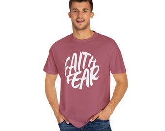 Inspirational Unisex T-shirt - Faith Over Fear, Motivational Tee, Gift for Friends, Casual Wear, Spiritual Apparel