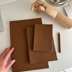 Quaderno per acquerelli in pelle fatto a mano: diario d'artista su carta di cotone