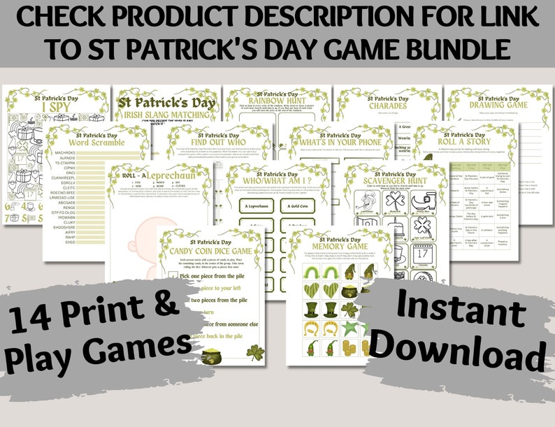 Funny St Patrick's Day Gift Tags, Printable St Patty's Gift for Teens