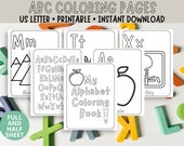 Printable Alphabet Coloring Pages, Preschool and Kindergarten ABC Learning Worksheets, Over 26 Pages