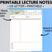 Printable Class Notes, Lecture Notes, Study Planner, Goodnotes Template ...