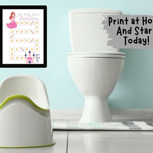 Princess Unicorn Potty Training Reward Chart for Toddler, Printable ...