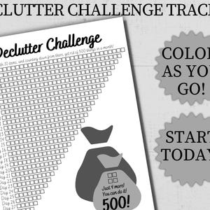 Declutter Challenge Printable - Simple 31 Day Declutter Tracker, Checklist, & ADHD Decluttering Challenge image 2