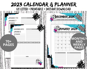 2023 Printable Skull Calendar - Etsy