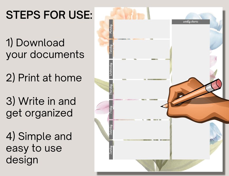 Printable Cleaning Checklist and Schedule,planner Inserts A5 US Letter