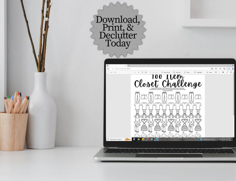 Closet Declutter Challenge Printable – Simple 10 Day Closet Cleanout ...