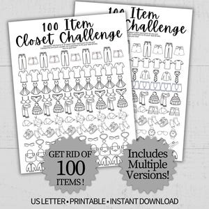 Closet Declutter Challenge Printable – Simple 10 Day Closet Cleanout Tracker & ADHD-Friendly Checklist