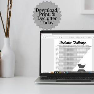 Declutter Challenge Printable - Simple 31 Day Declutter Tracker, Checklist, & ADHD Decluttering Challenge image 3